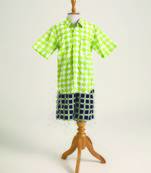 Green printed cotton co ord set