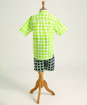 Green printed cotton co ord set 3