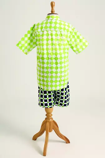 Green printed cotton co ord set