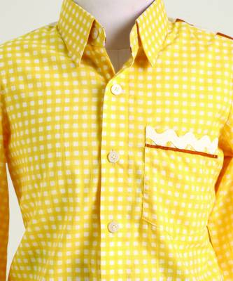 Yellow printed cotton co ord set 2