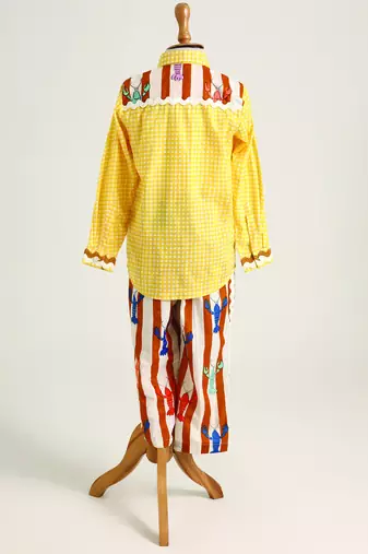Yellow printed cotton co ord set