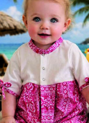 Pink printed cotton romper body suit 4