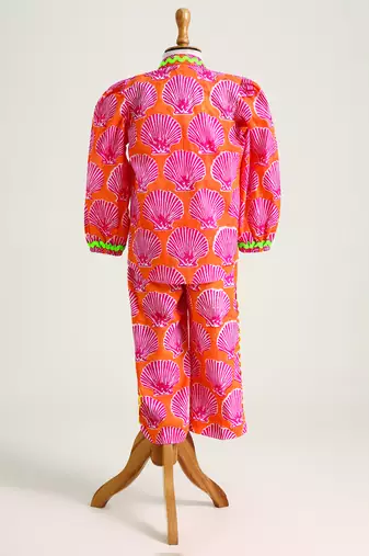 Pink printed cotton  co ord set