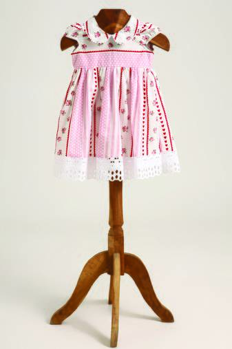 Pink printed cotton dress