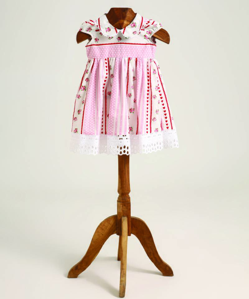 Pink printed cotton dress