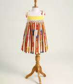 Multicolor printed cotton dress