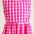 Pink printed checks cotton dress