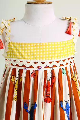 Multicolor printed cotton dress