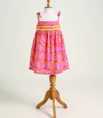 Pink printed cotton dress