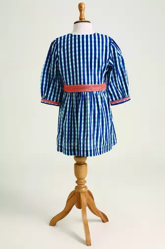 Blue stripes cotton dress