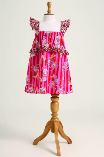 Multicolor printed cotton dress