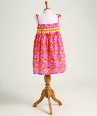 Pink printed cotton dress 3