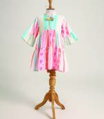 White printed cotton dress