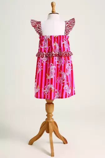 Multicolor printed cotton dress