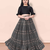 Black & beige printed pattern cotton blend top & lehenga crop flared lehenga set girls ethnic wear kids lehenga choli