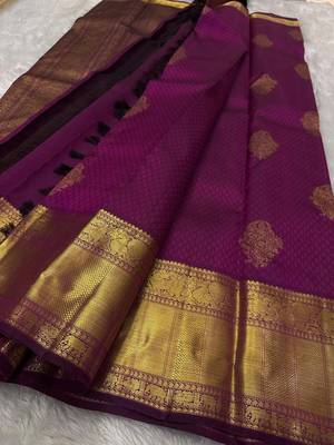 Banarasi Soft Silk Woven Women's Saree With Unstitched Blouse Set 2