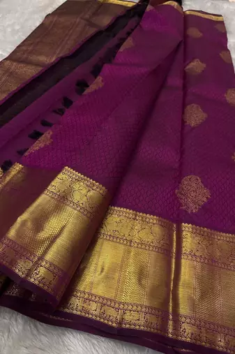 Banarasi Soft Silk Woven Women's Saree With Unstitched Blouse Set