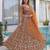 ORANGE COLOR  Butterfly Net Lehenga Choli with Sequins & Cording Embroidery – Bridal & Party Wear Set with Dupatta
