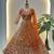 ORANGE COLOR  Butterfly Net Lehenga Choli with Sequins & Cording Embroidery – Bridal & Party Wear Set with Dupatta