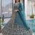 BLUE COLOR  Butterfly Net Lehenga Choli with Sequins & Cording Embroidery – Bridal & Party Wear Set with Dupatta