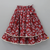 Red & white floral print with lace border detailing sleeveless crop top flared lehenga girls ethnic kids lehenga choli