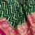 Banarasi puresilk munga saree in bottle green colour with floral zari work
