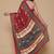 Kalamkari printed pure cotton ethnic red saree for woman