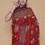 Kalamkari printed pure cotton ethnic red saree for woman