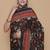 Kalamkari printed pure cotton ethnic black saree for woman