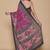 Kalamkari printed pure cotton ethnic magenta saree for woman