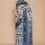 Kalamkari printed pure cotton ethnic sky blue saree for woman