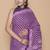 Kalamkari printed pure cotton ethnic purple saree for woman