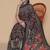 Kalamkari printed pure cotton ethnic black saree for woman