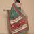 Kalamkari printed pure cotton ethnic green saree for woman