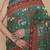 Kalamkari printed pure cotton ethnic green saree for woman