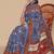 Kalamkari printed pure cotton ethnic blue saree for woman