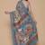 Kalamkari printed pure cotton ethnic blue saree for woman