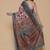 Kalamkari printed pure cotton ethnic pink saree for woman