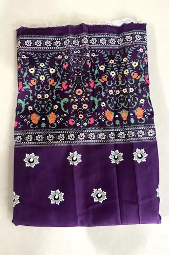 Navratri Ajarakh Print Rayon Semi Stitched Lehenga Choli & Unstitched Blouse With Dupatta