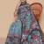 Kalamkari printed pure cotton ethnic teal saree for woman