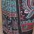 Kalamkari printed pure cotton ethnic teal saree for woman