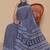 Kalamkari printed pure cotton ethnic blue saree for woman