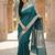 Banarasi puresilk chiniya saree in bottle green colour with zari booti work