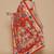 Kalamkari printed pure cotton ethnic orange saree for woman