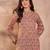 green floral printed cotton top for women