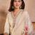 Women off white silk blend solid embroidered straight kurta trouser with dupatta
