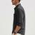black denim casual shirt for men with dual flap pockets