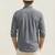 Men's solid grey denim casual shirt with dual flap pockets | regular fit | full sleeve stylish denim shirt