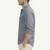 Men's solid grey denim casual shirt with dual flap pockets | regular fit | full sleeve stylish denim shirt