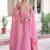 Pretty Pink Sequins Crushed Engagement Wear Gown With Dupatta